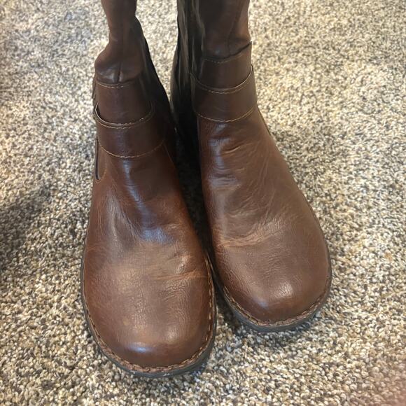 BOC Born Virginia Tall Brown Riding Boots Flannel Lined Zippered Side Size 8.5 M - Picture 5 of 8